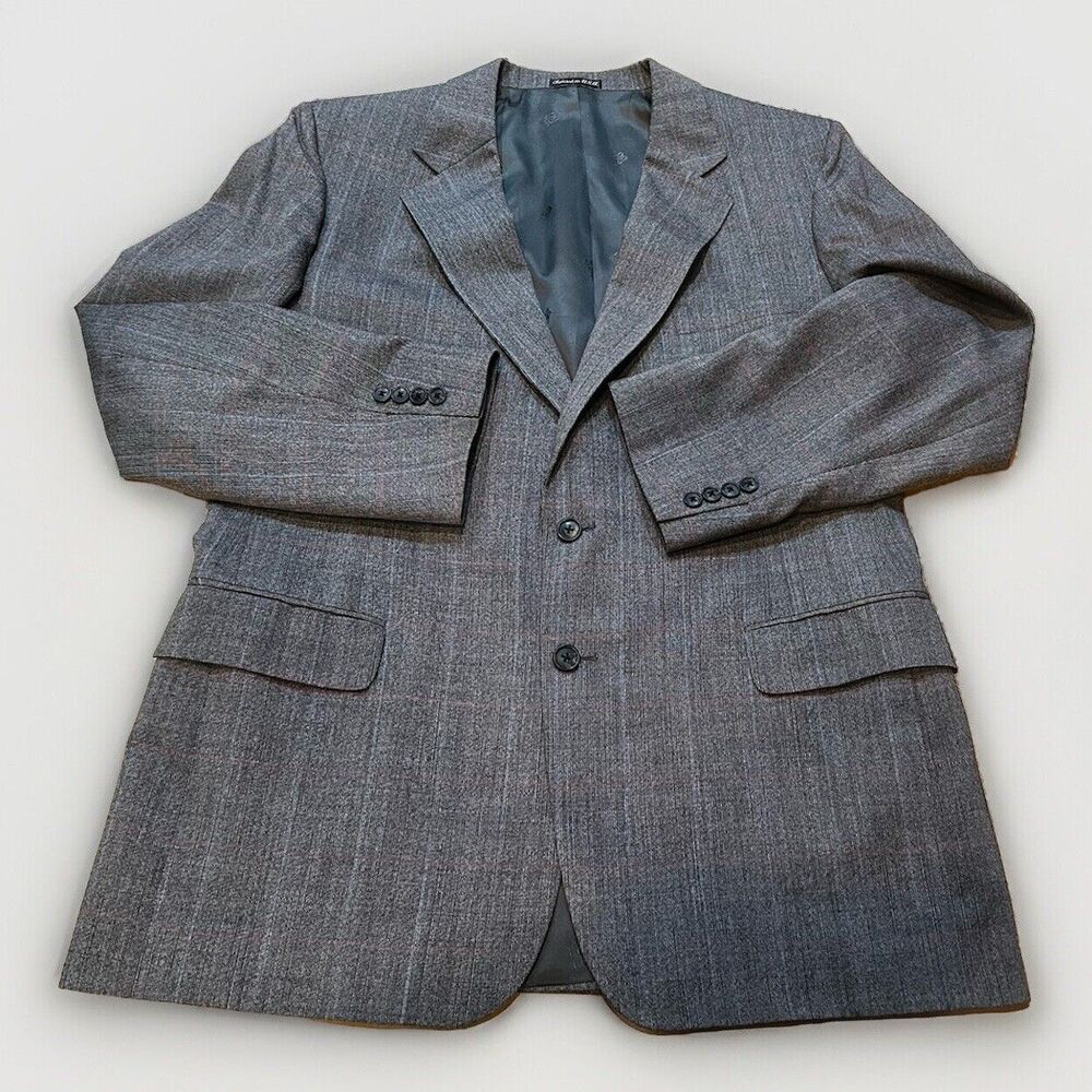 Daks London NY Sport Coat Mens 44 100% Wool Tweed Single Breasted  Suit Jacket